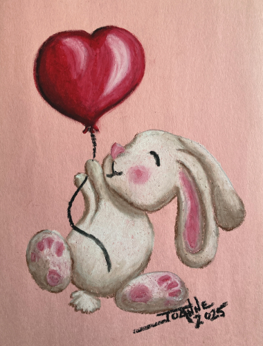 Balloon Bunny copyright Joanne Howard 2025